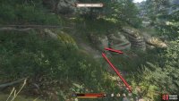 Go to the southern exit and take the west path between the wagons.