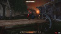 If you want some extra loot, climb on the wagon, and over the wall to find a chest.