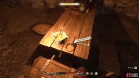 After you’re done talking. Pick up the key from the nearby table.