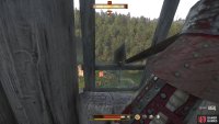 Interact with the ladder while wielding a halberd, and you’ll push it over.