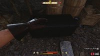 To the east of the tents is a gray wall. On the other side, you’ll find the chest containing Knuckles’ wine.