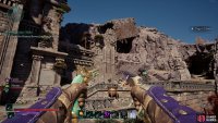 Climb the collapsed structure.