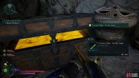 The chest holds the treasure map.