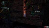Pick up the relic from one of the houses.