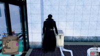 In the seating area there, open this container for the Goromi clothing set.