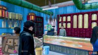 It’s inside the medicine shop, on the poster behind the clerk.