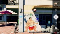 Look for the mural of a sumo on the wall and snap its picture.