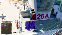 It’s on the lifeguard tower there, so it’s easy to locate.