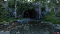 Find the sewer entrance along the northeastern edge of Slatten Dale,