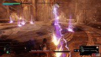 Throughout the attack, his sword will have a long beam coming out of it, which he’ll attack with.