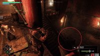 The Crow is on the bannister of the staircase to your right after squeezing through the gap into the fort.