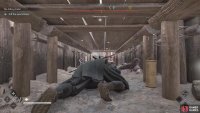 There is a tunnel in the middle of the camp that you can use to hide.