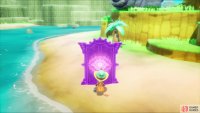 Switch between the two locations using the Teleportation Gate in your menu.