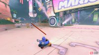 Take a left before passing the starting flag.