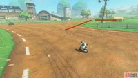 Follow the track from the starting flag and go right at the intersection.