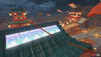 From the last panel, go south onto the speed ramp, which will turn you into a plane.
