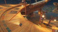 When the track splits in two, take the lower track.