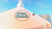 This will fire you to the roof of the cone-shaped building, where you&rsquo;ll find the panel.