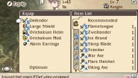 Here, Tiz has a weapon equipped in his right hand and a shield in his left hand. Which is a fairly standard setup.