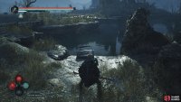 Near the ruins, you&rsquo;ll find a submerged car.