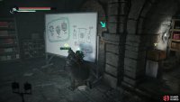 Algae&rsquo;s name is behind the whiteboard. Image via Gamer Guides / Nacon.