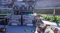 Once you get on top of it, grab the ECHO off the crate.