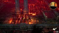 after collecting some gold from a chest down some stairs to the southwest, cross a fiery floor along the southern edge of B3,