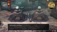 Right after the second cutscene with the guardian, look in between these for a Mini Medal.