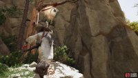 then pull another branch down so you can reach a ledge.