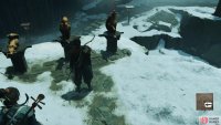 Find some fox statues near a bridge,