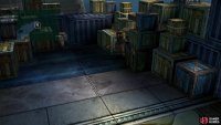 You can squeeze in between these crates