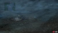 Just step into the crater to trigger the lightning to strike