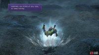 Getting hit by lightning will knock you back, but it does no damage
