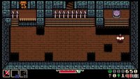 After defeating the three enemies here, break the boxes in the upper right to find the button for the iron spikes.