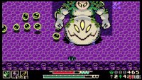 The boss likes to spit out a lot of green bubbles to act as obstacles.