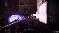 Fight your way across an elevated walkway to the right, being wary of colossus fire as you go.