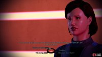 Either give her the Fake IDs found during Garrus’s loyalty mission, or pass a Paragon/Renegade check while talking to a C-Sec Customs officer.