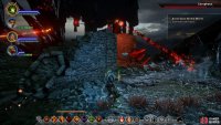 When Corypheus shoots red lyrium, break line of sight to avoid it.