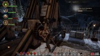 You’ll need to turn the wheel on the southern trebuchet until it is fully loaded.