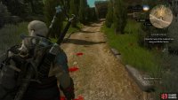After chatting with the good Samaritan, follow a blood trail up to the estate.