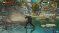 You can generally block the Hermit’s attacks with Quen, but for the spout attack you’ll need to keep your distance.