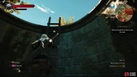 Loot the cave, climb a ledge, then work your way counter-clockwise to find a ladder leading out of the well.