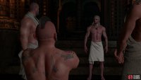 Meet with various gang leaders in the bathhouse as part of the quest “Get Junior”,