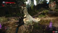 Use the Yrden sign to make the Noonwraith corporeal, and hence vulnerable to sword damage.