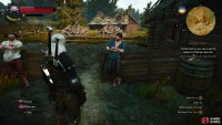 then find the dirt-sweeping peasant’s husband, who frequents the witch, and either bribe him or use Axii to get him talking freely,