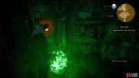 To solve the door’s riddle, light braziers in front of four statues.