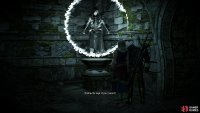 Continue past the rat nests and you’ll find a projection left by the elven mage you seek.