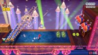 You have to dodge the spiked roller to get the coins and the second Green Star