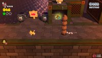 Break open the brick wall with one of the Kick Bombs to find the Stamp