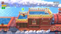 Take the green pipe to the back train and free Captain Toad for the third Green Star